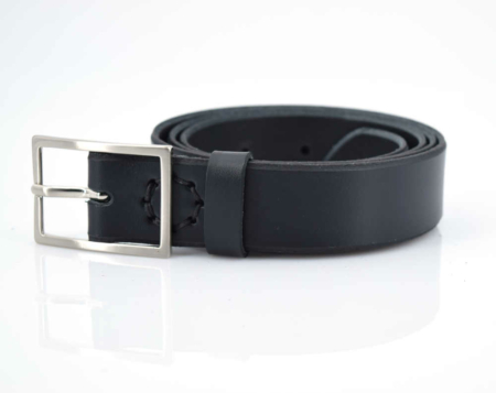 Ceinture en cuir noir "Alain"