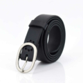 Ceinture en cuir noir avec boucle en laiton "Eugène" - 3cm