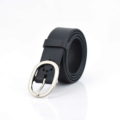 Ceinture en cuir noir avec boucle en laiton "Thibault", 3,5 cm