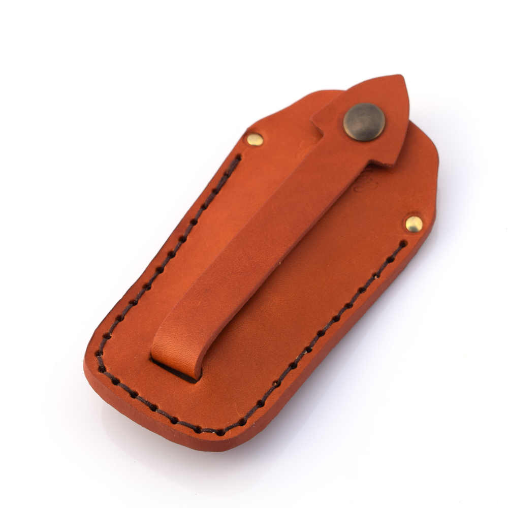 couleur 1 pc Marron Porte-clé en cuir véritable, pochette pour clés de  voiture, anneau de