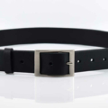 Ceinture en cuir noire avec boucle en laiton "Franck"