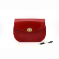 Sac pour femme en cuir rouge à bandoulière "Cerise" - tourniquet