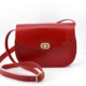 Sac pour femme en cuir rouge à bandoulière "Cerise" - tourniquet